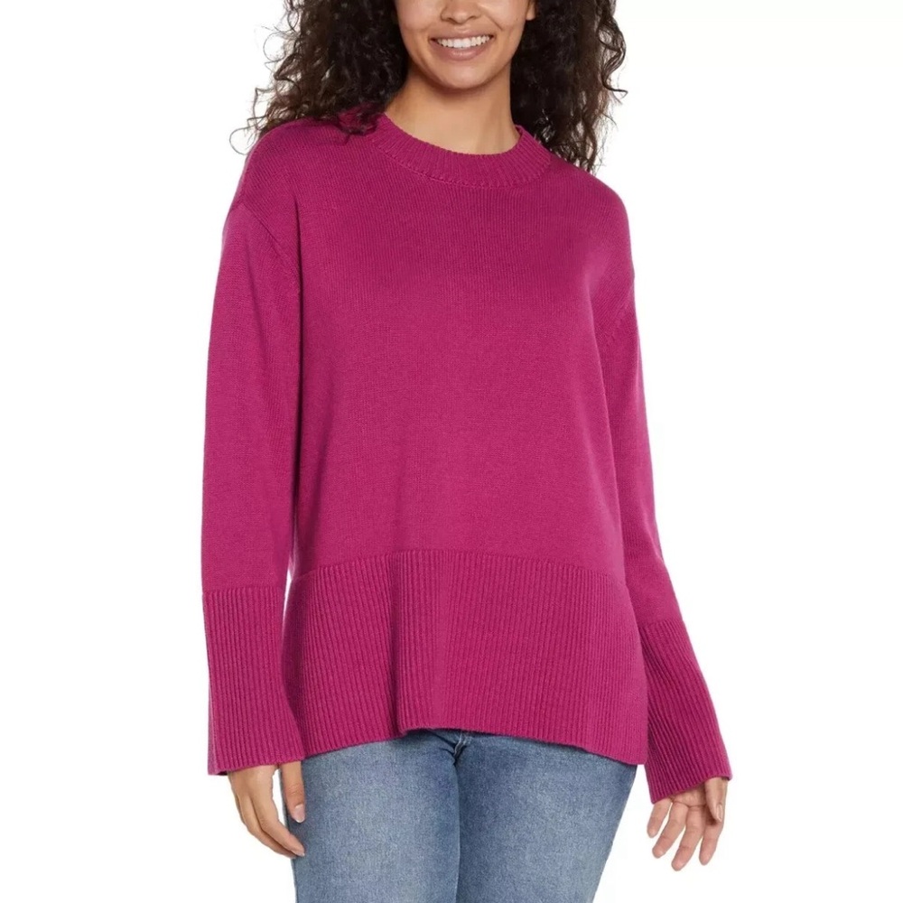 GAP Women's Crewneck Long Sleeve Cotton Pullover Pink XXL